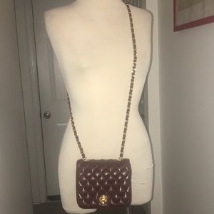 Cute Little Maroon Purple Leather Crossbody Bag 😘